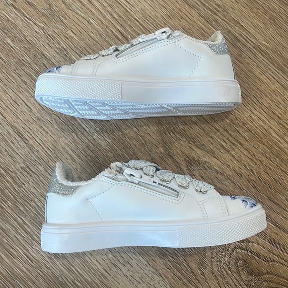 Monnalisa Rose Glitter Sneakers Girls 8T (EU 27) Made in Italy NWOT Designer - Picture 6 of 16